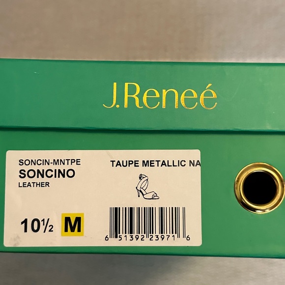 J Renee 10.5 Taupe Metallic Heel - Picture 8 of 8